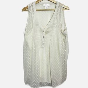 Motherhood Maternity Swiss dot blouse L